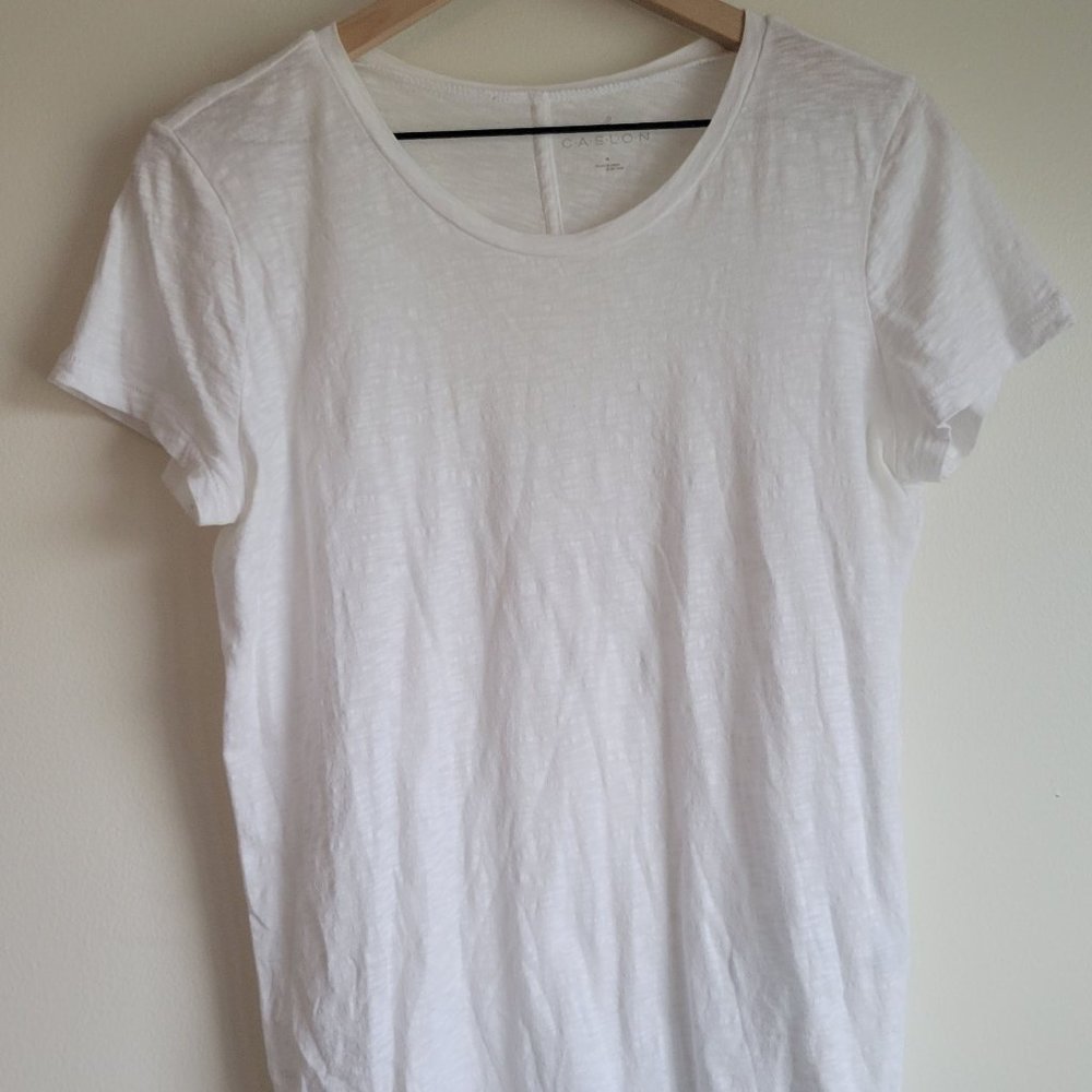 Caslon M Short Sleeve White Tee 100% Cotton
